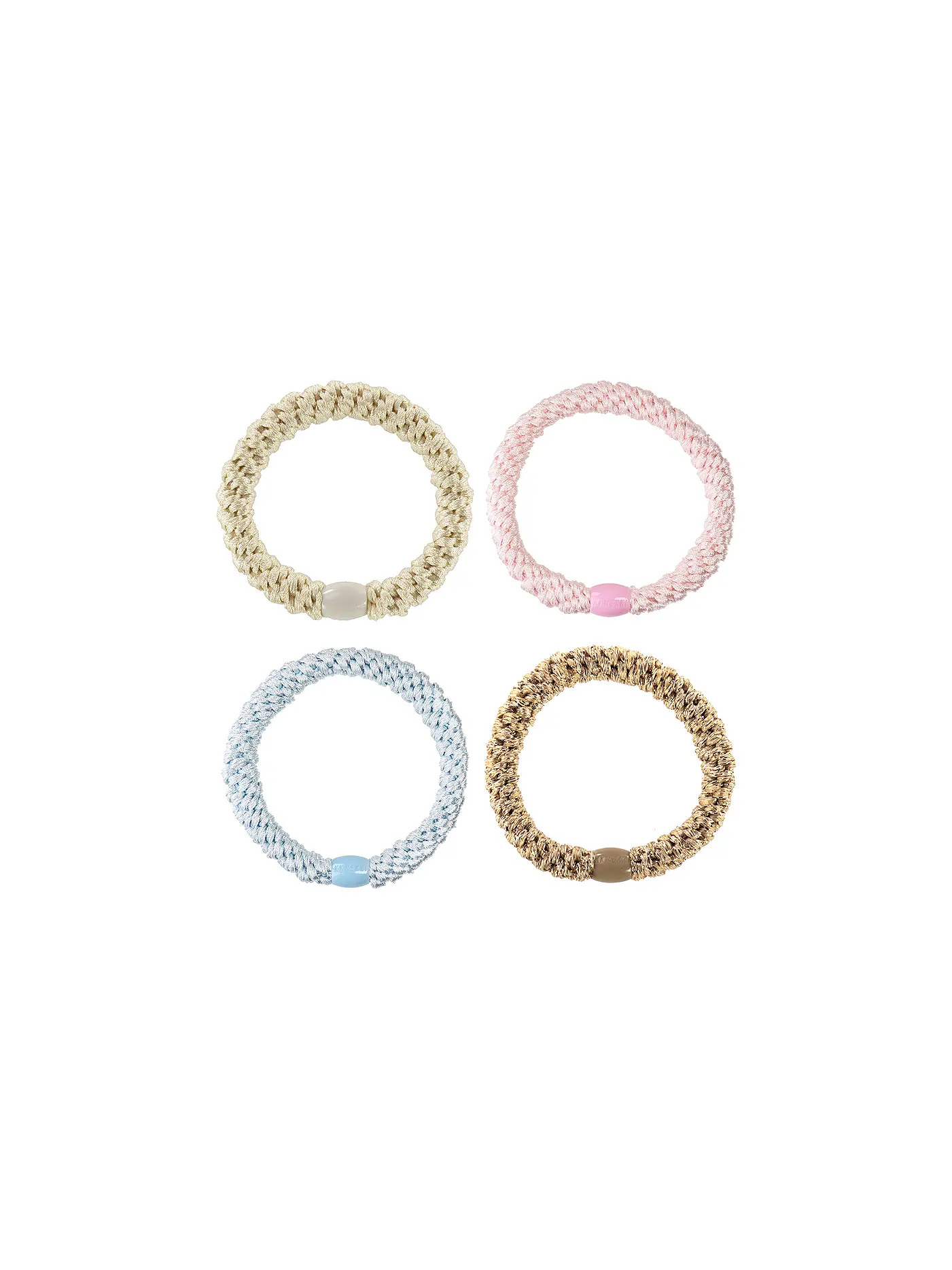 KKNEKKI | Haargummi 4er Pkg BUNDLE 1 | beige